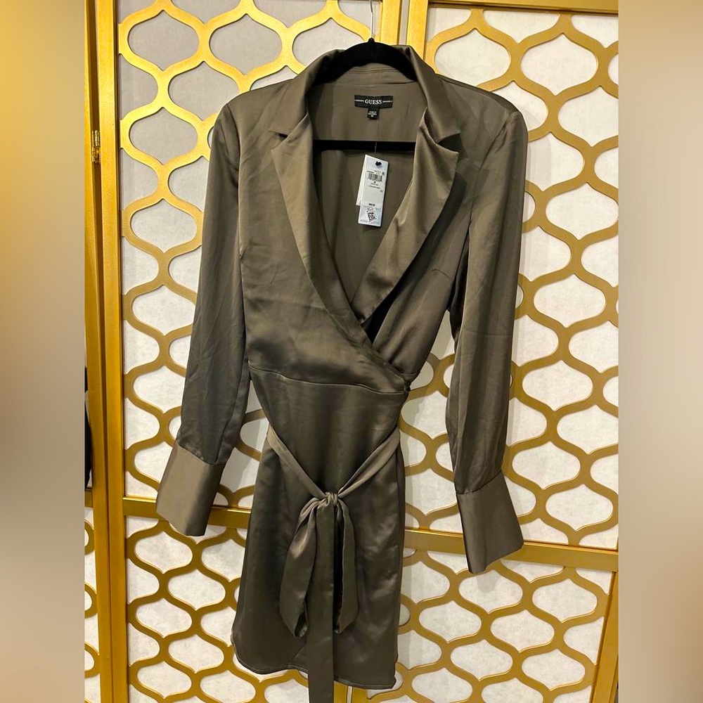 Guess Green Silk Dress